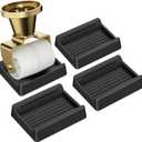 4 Pcs Bed Stoppers to Prevent Sliding - BOIVSHI 2.9"x2.3" Silicone Caster Cups - Furniture Stoppers to Prevent Sliding, Bed, Sofa, Chair - Floor Protectors and Prevents Scratches - Black