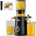 ECOSELF Juicer Machines, Cold Press Juicer For Whole Fruits & Vegetables, Slow Masticating Juicer Self Feeding for Juice Extractor Machine