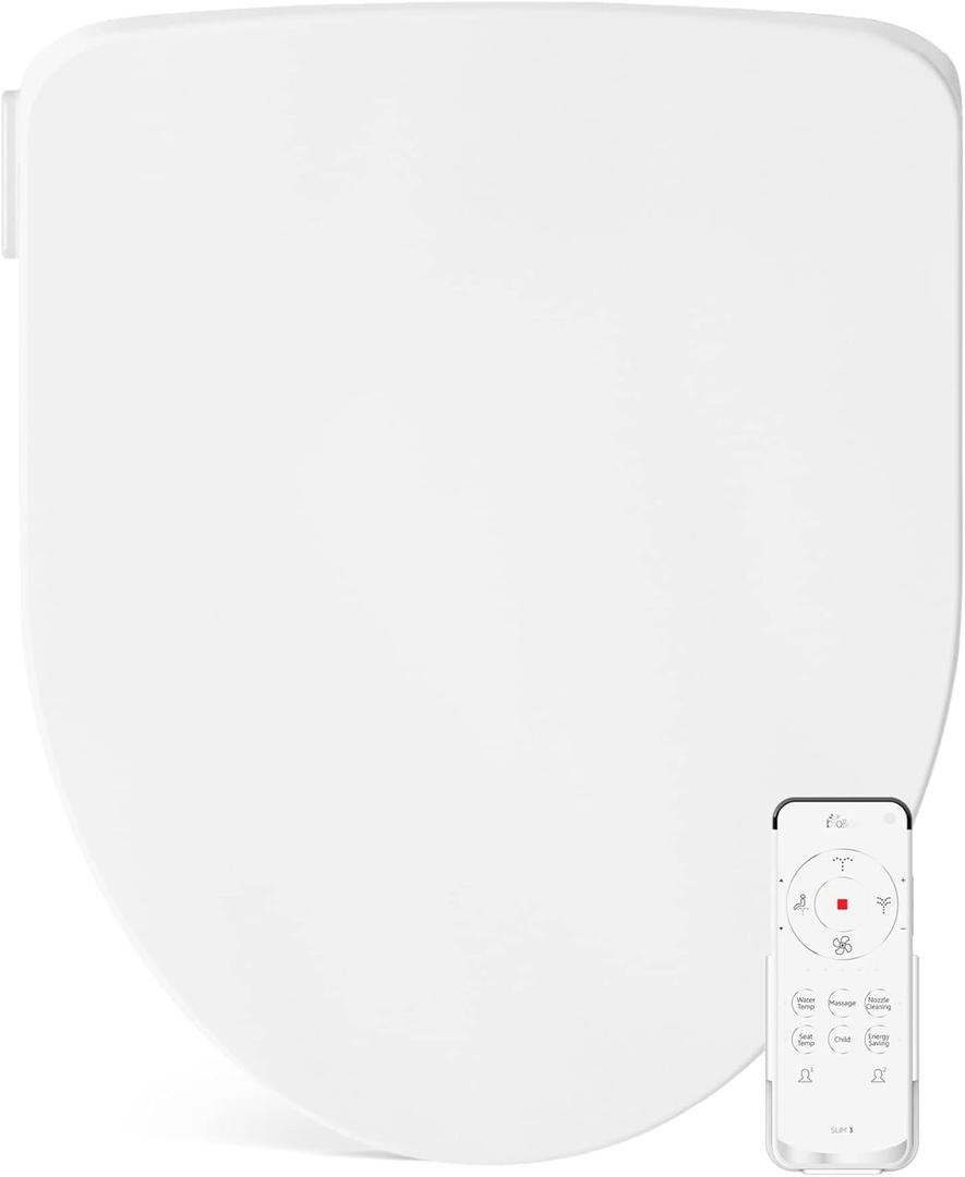Bio Bidet SLIM3E 000 Slim Three Smart, Elongated Bidet Toilet Seat, White