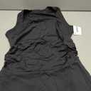 Kaximil Women's Square Neck Ruffle Hem Mini Dress Ruched Waist Short Party Dresses (Black, XL)