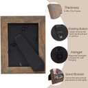 Golden State Art, 5x7 Picture Frame - Country Wood Grain Style - Tabletop Display, Back Hangers for Wall Display - Great for Photos, Gift, Pictures, Wedding, Portraits (2 Pack, Mix)