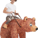 One Casa Bear Inflatable Costume Riding Bear Air Blow up Funny Fancy Dress Party Halloween Costume for Adult One Size