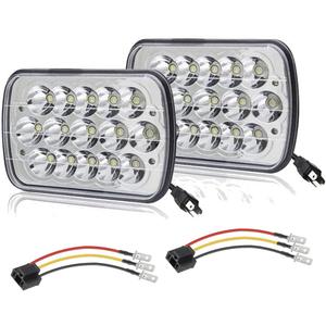 2PC 45w Rectangle 7x6 5x7 Inch Headlights 6052 6054 H5054 H6054 Hi/Low Sealed Beam Replacement For Chevy Express Cargo Van 1500 2500 3500 Jeep Wrangler Toyota Pickup Dodge Ram