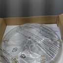 Rustic White Caged Ceiling Fan, Farmhouse Ceiling Fan with Lights Remote Control with Crystal, LED Low Profile Ceiling Light for Bedroom Kitchen Living Room