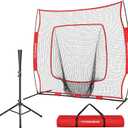 VIVOHOME Baseball & Softball Training Net with Batting Tee, 7 x 7 ft.