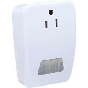 AmerTac MLC4BC Westek Indoor Plug-in Motion Activated Light Control  White, 120V 60Hz, 100 deg. Detection Zone | Wireless Motion Sensor