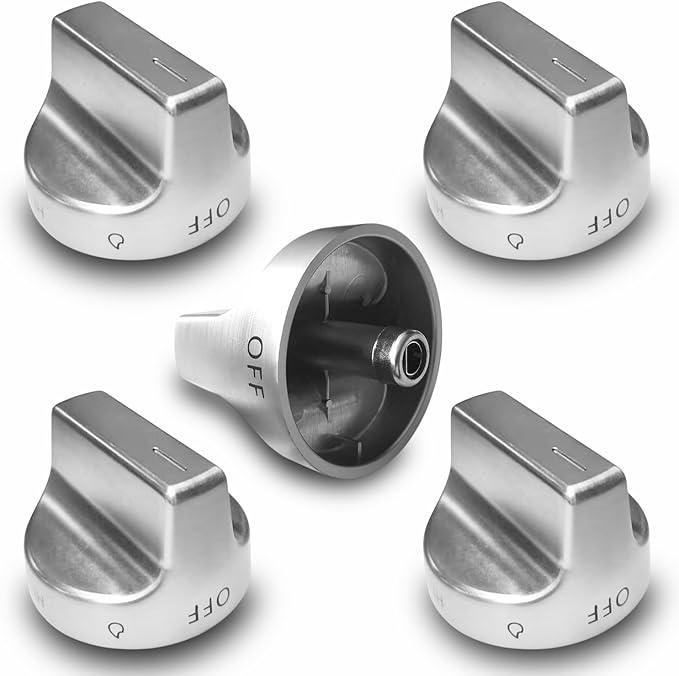 (5Pcs) W11159630 / W11023139 Gas Stove Knobs Replacements for Whirlpool WFG525S0HS0/WFG535S0JS1/WFG550S0HZ1 Gas Ranges Oven Burner Cooktop Control Knobs, Replace Parts kip 5t09/Ps12347845/4813782
