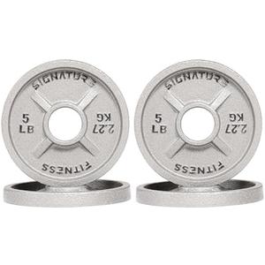 Fitvids Deep Dish 2-Inch Olympic Cast Iron Weight Plates with E-Coating 3 Pcs