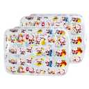 TotePrint 4 pcs Clear Cosmetic Bags, TSA Approved Travel Toiletry Bags, Waterproof Clear Makeup Bags with Zipper, Pattern: Cartoon, Size: 7.08x2.36x4.7 inches, 2 Count, For Youth Girls