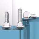M12*70(5pcs) Carriage Bolts Screws, Stainless Steel 18-8 (304), Round Head, Square Neck, Fully Threaded, X30412M12*70