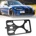 Front Bumper License Plate Mount Compatible with BMW M3 [G20] 2019-2025, No Drill Front License Plate Frames Tow Hook License Plate Bracket Holder Mounting Kit Car Accessories Car Tag Frame