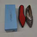 LIYUHANJIALU Flats Shoes Women Rhinestone Pointed Head Ballet Flats Comfortable Soft Memory Foam Insole Flat Shoes for Women Comfortable Dress Shoes Size 10.5  Silver 