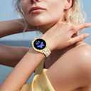 SUPOIX Band Case Compatible for Samsung Galaxy Watch FE 40mm 2024/ Galaxy Watch 5/4 40mm 44mm, 20mm Women Bling Replacement Strap&PC Protective Bumper Face Cover for Galaxy Watch 5/4 (Size Optional)