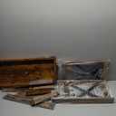 ZEXVIDA Narrow S Narrow Side Table, Slim End Table with Charging Station for Small Spaces, with 2 USB and 2 Power Outlets, 21.7" L x 10" W x 21.7" H ide Table, Slim End Table, Sofa Side Table, End Table Nightstand for Bedroom, Living Room, Small Spaces, Rustic Brown