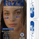 Fazit Makeup Patches - Blue Game Day Speckles - Glow Up Make-Up Patches - Cute Glitter Makeup Accessories for Women - Cosmetic Glitter for Face