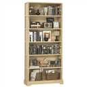 TVU 6 Tiers Wooden Bookshelf, 77.2" Tall Farmhouse Style Open Bookcase, 31.5" Wide Standing Book Shelf with Storage for Study Room, Living Room, Natural Wood Color, 10.6" D x 31.5" W x 77.2" H