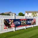 250 Anniversary USA Flag 250 Year American Flag 4th Of July Decorations 120" 20" Large 250th Anniversary USA Banner For Outdoor Indoor Yard Garden Porch Lawn