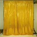 JYFLZQ Gold Sequin Backdrop Curtain, 4.5x8ft, 2 Panels