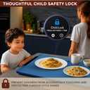 Electric Warming Tray for Food-Versatile Food Warming Mat for Parties- 3 Temperature Settings-Rollable & Portable,Premium Silicone Nano-Material with Auto Shut-Off - Heating Mat for Gatherings (Blue)