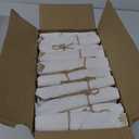 Pre Rolled Napkin and Bamboo Cutlery Set - 100Pack Bamboo Utensils/Compostable Cutlery(100 Forks, 100 Knives, 100 Spoons, 100 Napkins), Biodegradable Wrapped Cutlery for Party, Wedding, Events