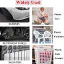 Upgraded 220W Plastic Welder, 2 in 1 Plastic Welding Kit Plastic Repair Welder Kit 1000PCS Hot Stapler Soldering Gun with 100PCS Plastic Welding Rods Car Bumper Repair Kit for Most Plastic Repair (Red)