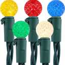 Brizled Multicolor Christmas Lights, 24.67ft G12 70 LED Connectable 120V UL Listed Indoor/Outdoor Christmas Lights for Tree, Party, Room, Garden Decor