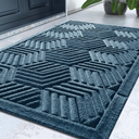 Yimobra Door Mats Outdoor 29.5x17, All-Season Waterproof Outdoor Mats for Front Door Entrance with Drainage Holes, Heavy Duty Non-Slip Doormat for Garage Patio Entryway Indoor, Blue