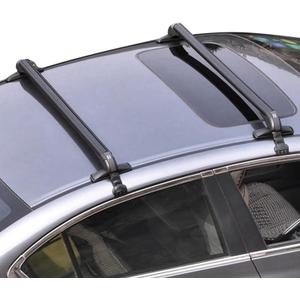 43inch Universal Car Roof Rack, Aluminum Car Roof Rack Cross Bars, Anti-Theft Lock, Adjustable Window Frame for Bike Kayak Cargo Luggage, 42.91-44.88 inch Distance Between Rain Grooves, 165LBS Load