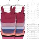 ZEDODIER 6 Pack Tank Top Hanger Space Saving, Bra Hangers for Closet Organizer, Hanging Bra Organizer Tank Tops Holder with 48 Hooks, Metal Closet Organizers and Storage Small Space Solutions, Silver