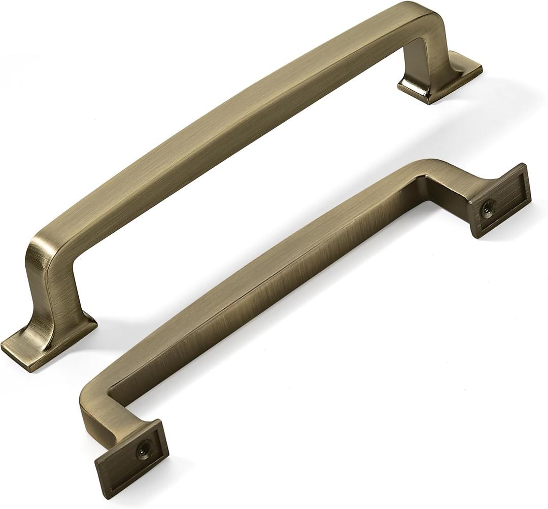 khtumeware 6 Pack 5 Inch Kitchen Cabinet Handles Brushed Antique Brass Cabinet Pulls Drawer Pulls Kitchen Cabinet Hardware Kitchen Handles for Cabinets Cupboard Handles Drawer Handles (5"/128MM Hole Center)