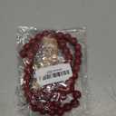 Meplait 39in Wood Bead Garland Farmhouse with Tassels,Versatile Prayer Beads Boho Chic Wall Hanging Home Decor (Burgundy)