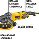 DEWALT Buffer Polisher, 7-in-9-in, 12 amp, Variable Speed Dial 0-3,500 RPMs, Soft Start Corded Car Buffer (DWP849X)