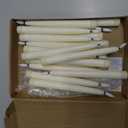 Baquler 24 Pcs Flameless Taper Candles LED Taper Candles Flickering Bulk Ivory LED Candlestick for Easter Wedding Church Halloween Christmas Party Decor Table Centerpiece, 8.5 in, No Batteries