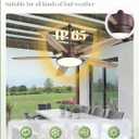 Fanbulous 52'' Outdoor Ceiling Fans with Light and Remote,IP65 Wet Rated Waterproof Ceiling Fan with 6-Speed DC Motor, Farmhouse Gazebo Fan for Porch Patios Pavilion(Oil Bronze)