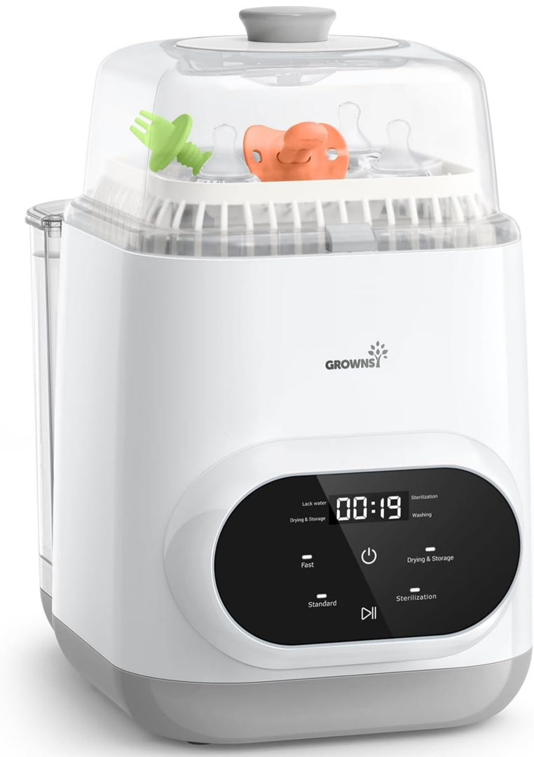Grownsy EaseClean Bottle Washer Pro | All-in-One Bottle Washer and Sterilizer and Dryer | Baby Bottle Washer for Bottles, Pump Parts & Baby Essentials | Replaces Hand Washing