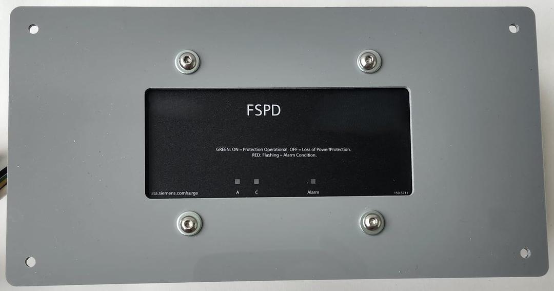 Flush Mount Plate for Boltshield Whole House Surge Protection Device, for mounting Surge Protector, Acrylic (Gray)