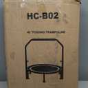 40"/48" Foldable Mini Trampoline Load 330lbs, Portable Exercise Rebounder with Durable Bungee Band, Fitness Trampoline for Adults and Kids