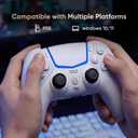 BETMI Wireless Controller for PS5/Pro/Slim/PC, Bluetooth, Hall Joysticks, Turbo, Dual Vibration, 6-Axis Gyro, 3.5mm Jack, Built-in Speaker(Off-White)