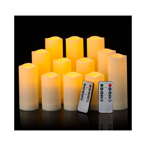 8 Pack Flameless Candles Battery Operated Led Candles with 1 Remotes Contro for Wedding, Party, Birthday