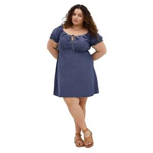 City Chic Women's Plus Size Dress, Dark Denim, 16,S