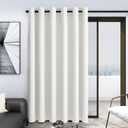 Deconovo Blackout Curtains Grommet, 100% Blackout Thermal Drapes Room Darkening for Bedroom & Living Room, Machine Washable, (80" W x 84" L (Pack of 1), Pure White)