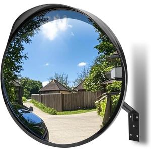 moveland Convex Security Mirror - 16 Inch Adjustable Wide View, Acrylic Shatterproof for Traffic, Parking, Driveway, Store, Garage, Warehouse, Blind Spot - Support Indoor and Outdoor