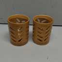 2-Pack of Eco-Friendly Bamboo Toothbrush Holders - Sustainable, Single Piece Wood Design with Drainage - Toothbrush Holders for Bathrooms - Functional, Well-Vented Bamboo Toothbrush Holder Set of 2