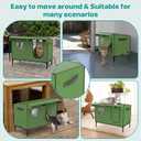 Large Heated Outdoor Cat House for Winter  Waterproof & Insulated Shelter with Soft Heated Pad, Elevated Base & Clear Window  Large Winter Cat House for Stray, Feral, and Barn Cats