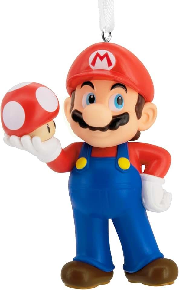 Hallmark Nintendo Super Mario with Super Mushroom Christmas Ornament