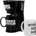 Uncanny Brands The Office Single Cup Coffee Maker Gift Set with 2 Mugs