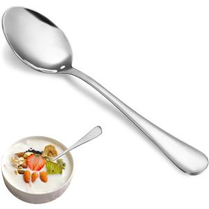 32 Pcs Teaspoons Set, Food Grade Stainless Steel Tea Spoons, Durable Small Spoons, Metal Dessert Spoon, Spoon Silverware for Home, Kitchen or Restaurant, Mirror Polished & Dishwasher Safe, 6.7-Inch