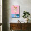 Vintage Cocktail Wall Art Playful Martini Olive Girl Diving into Cocktail Glass Posters Funky Aesthetic Canvas Prints Retro Bar Cart Decor for Bar Bedroom 8x12inch Framed (style-4)