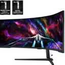 Samsung 57" Odyssey Neo G9 (G95NC) Series Dual 4K UHD 1000R Curved Gaming Monitor, 240Hz, 1ms with DisplayPort 2.1, Quantum Mini-LED, DisplayHDR 1000, AMD FreeSync Premium Pro, LS57CG952NNXZA