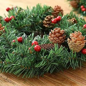 Christmas Ball Wreath 250mm Round Garland Hanging Wreaths Ornaments Xmas Tree Ornaments Festival Holiday Home Daily Use